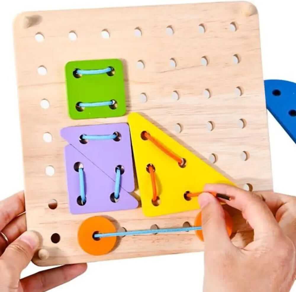 Wooden Lacing & Threading Puzzle
