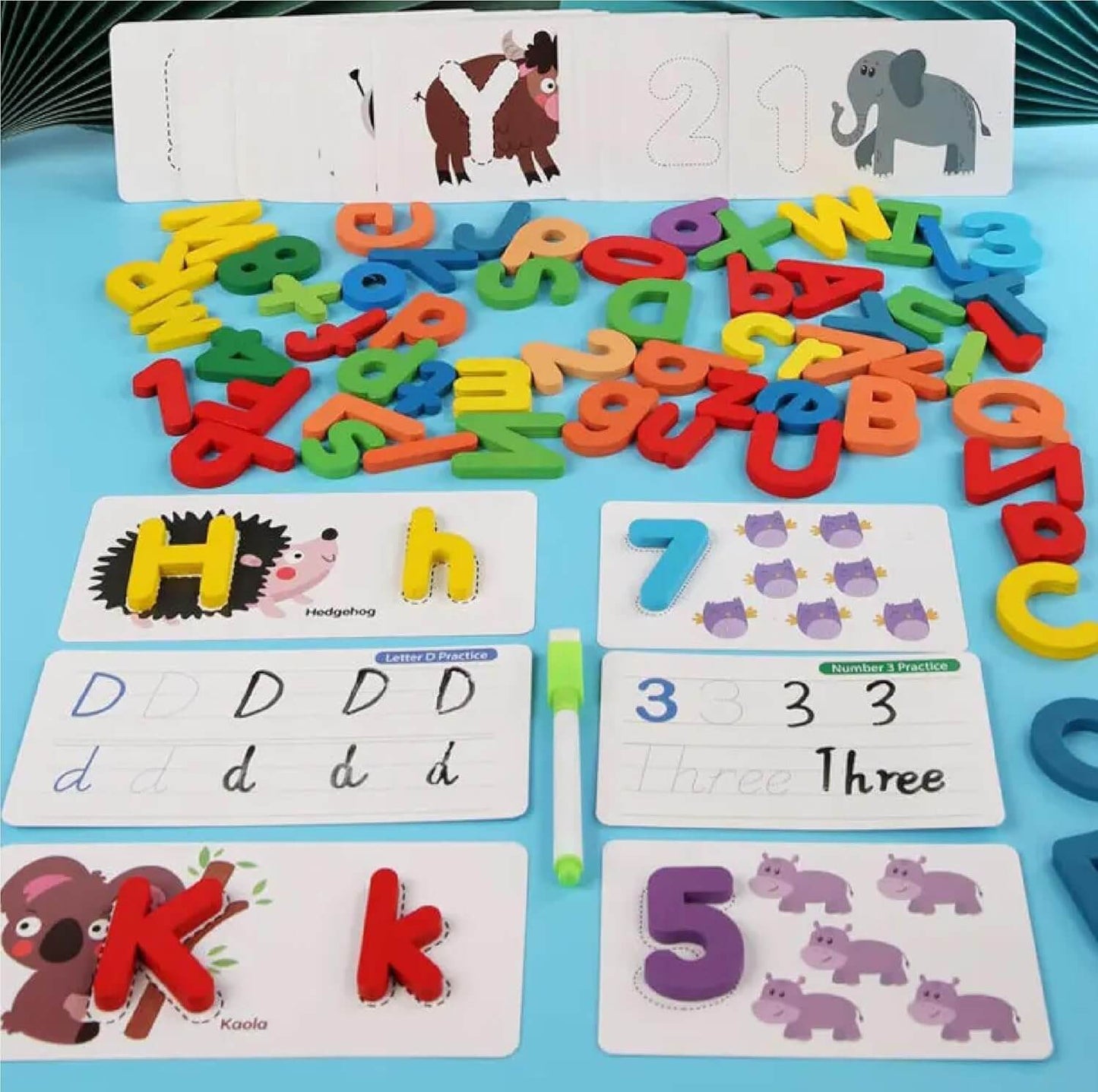 Numbers Letters Matching and Tracing 3 in 1