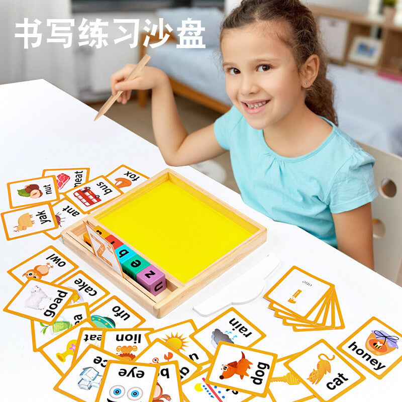 Wooden Sand Box Writing Letters