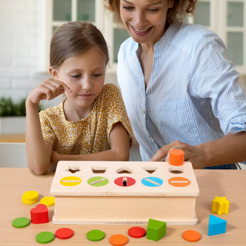 Montessori 10 Hole Coin Box