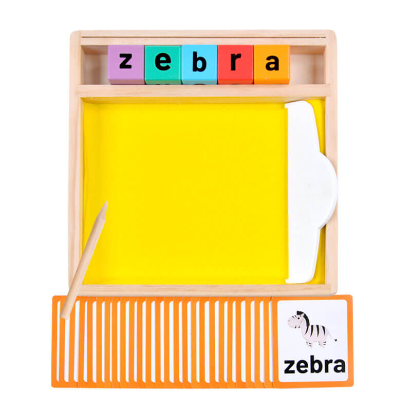 Wooden Sand Box Writing Letters