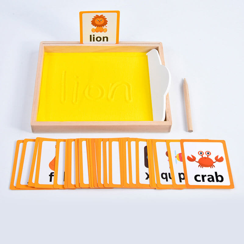 Wooden Sand Box Writing Letters