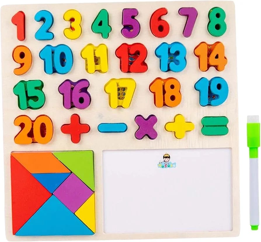 3 in 1 Numbers Tangram Board