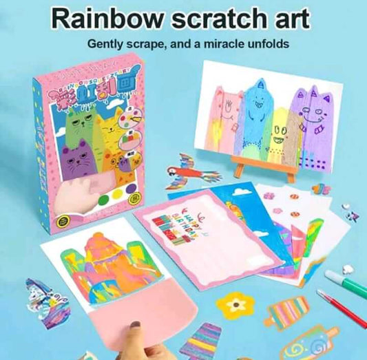 Rainbow Scratch Art