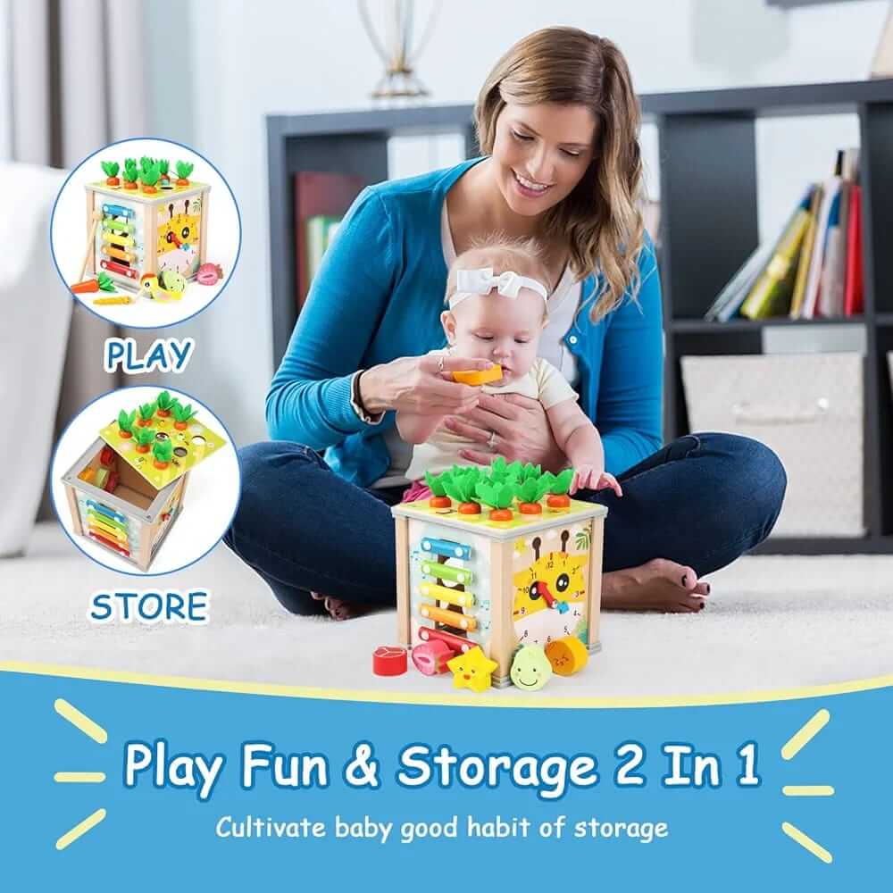 9 in 1 Treasure Chests Wooden Toy