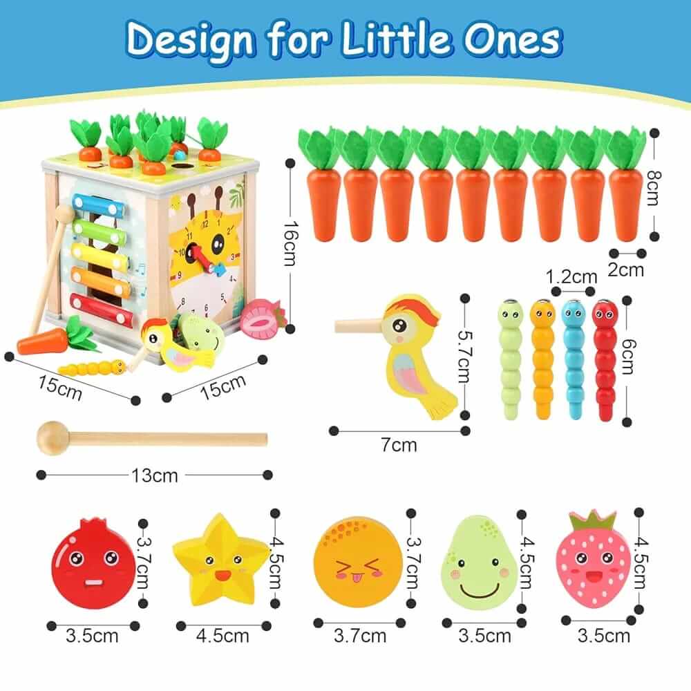 9 in 1 Treasure Chests Wooden Toy