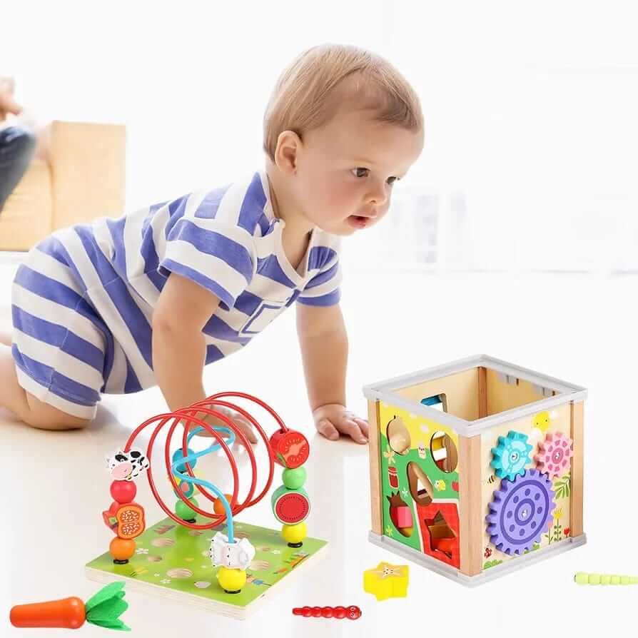 9 in 1 Treasure Chests Wooden Toy