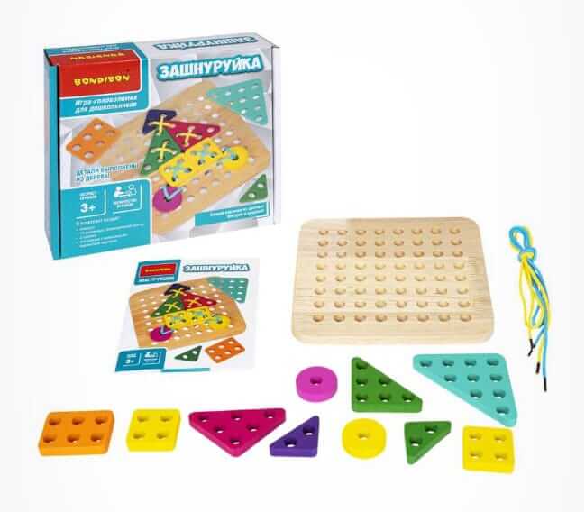Wooden Lacing & Threading Puzzle