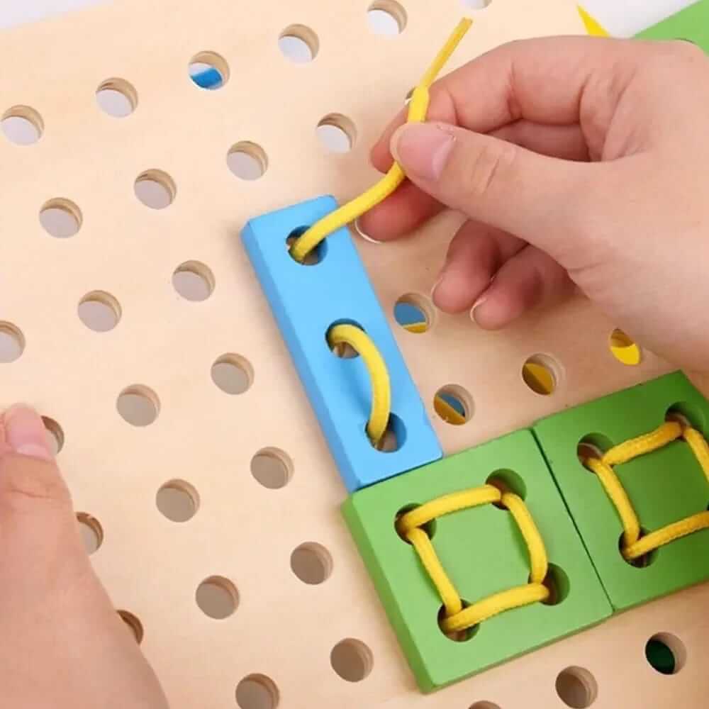Wooden Lacing & Threading Puzzle