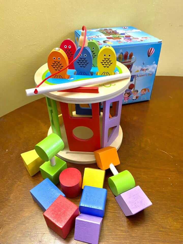 Wooden Fishing Cylinder Toy