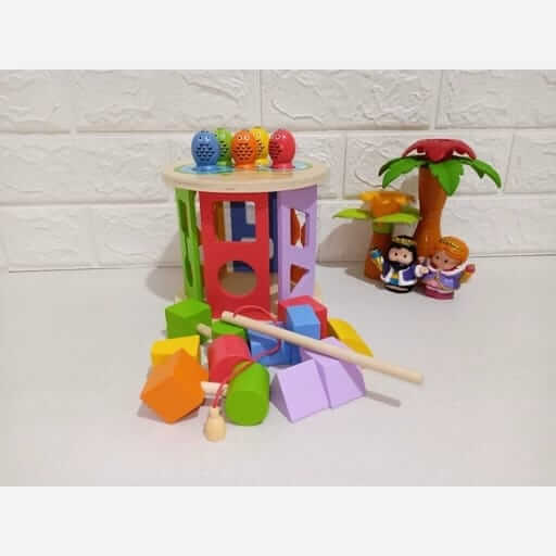 Wooden Fishing Cylinder Toy