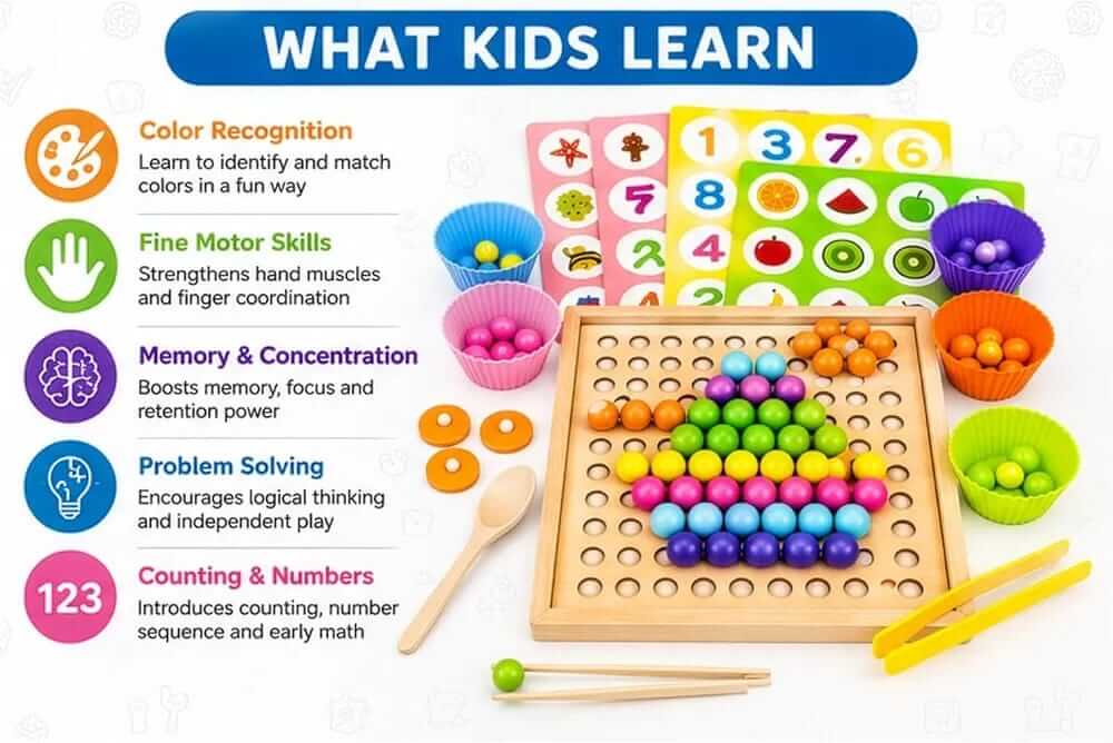 Clip Beads Memory Game
