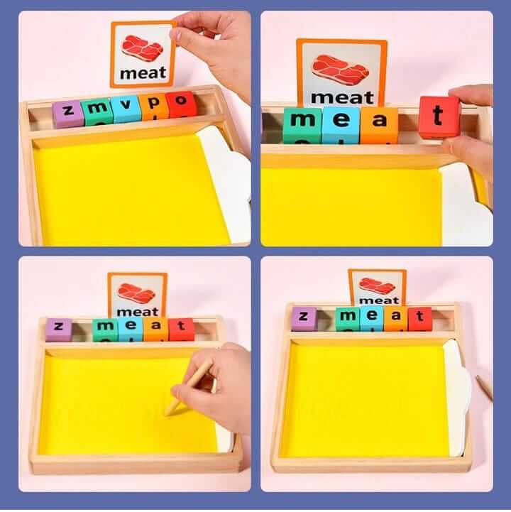 Wooden Sand Box Writing Letters