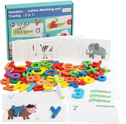 Numbers Letters Matching and Tracing 3 in 1